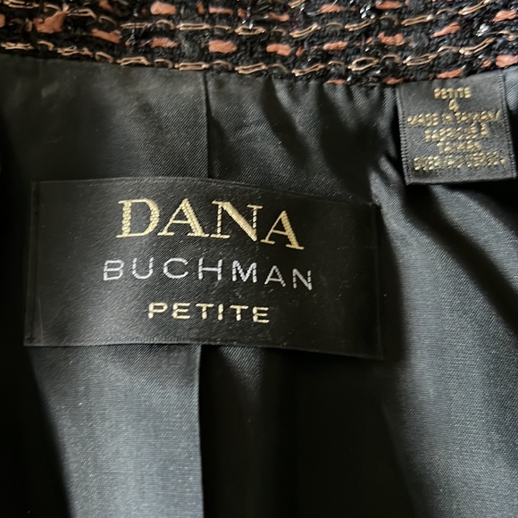 Petite Dana Bachman Black/Brown Metallic Tweed Suit Size: 4 Petite MSRP: $300 - Picture 9 of 10